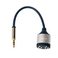 LogiLink CA1100 Jackplug Audio Adapter [1x Jackplug male 3,5 mm - 2x Jackplug female 3,5 mm] Zwart - thumbnail