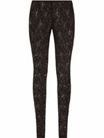 Dolce & Gabbana legging à fleurs en dentelle - Noir