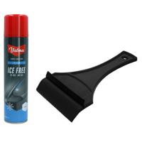 Ruitenontdooier spray - voor auto - 400 ml - antivries sprays - winter/vorst - incl. ijskrabber