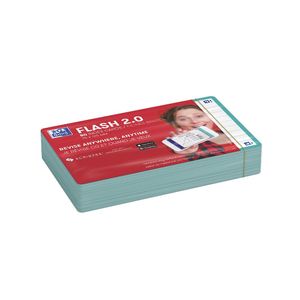 Flashcard Oxford 2.0 75x125mm 80vel 250gr lijn mint