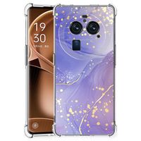 Back Cover voor OPPO Find X6 Pro Watercolor Paars - thumbnail