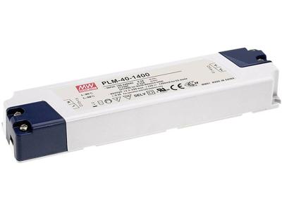 LED-driver 53 - 105 V/DC 36 W 0.35 A Constante stroomsterkte Mean Well PLM-40-350 LED-driver 53 - 105 V/DC 36 W 0.35 A Constante stroomsterkte Mean Well PLM-40-350
