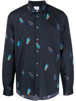 PS Paul Smith chemise à plumes imprimées - Bleu