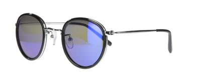 AMIGO zonnebril unisex cat.3 zwart/zilver blauw (AMU19202 D) AMIGO zonnebril unisex cat.3 zwart/zilver blauw (AMU19202 D)