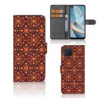 OPPO Reno4 Z Telefoon Hoesje Batik Brown - thumbnail