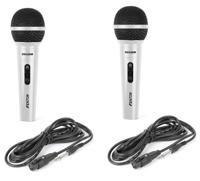 Fenton DM100W - Set van 2 witte microfoons voor o.a. karaoke en DJ's