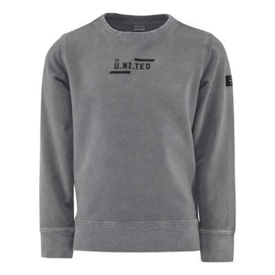 KIDDO sweater Nino met tekst zilvergrijs