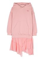 Diesel Kids robe mi-longue drapée à capuche - Rose