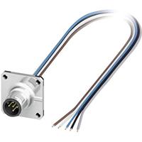 PHOENIX CONTACT SACC-SQ-M12MS-5CON-25F/0,5 sensor/actuator inbouwstekker, 5-polig, A gecodeerd, met 0,5 m TPE-fitting, 5 x 0,34 mm² aansluitdiameter, 26,200 g gewicht