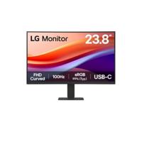 LG 24U421A-B 24 inch desktop-pc-monitor - VA-paneel FHD-resolutie (1920 x 1080), 5 ms 100 Hz, HDR 10, sRGB 99% (CIE1931), kantelbaar, gebogen 1500R, HDMI 2.0, USB-C (15W)