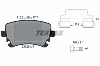 Remblokkenset, schijfrem TEXTAR, u.a. für VW, Audi - thumbnail