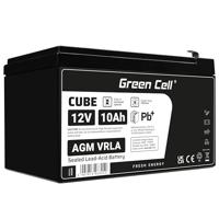 Green Cell AGM48 AGM 12 V 10 Ah accu VRLA loodaccu loodaccu reserveaccu accubatterij cyclusbestendig Unbemann UPS UPS Noodstroom UPS installatie Back-up batterij batterijback-up