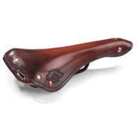 Selle Monte Grappa Zadel veer smal Charleston Sport leer D-bruin - thumbnail