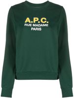 A.P.C. t-shirt en coton Madame à logo imprimé - Vert