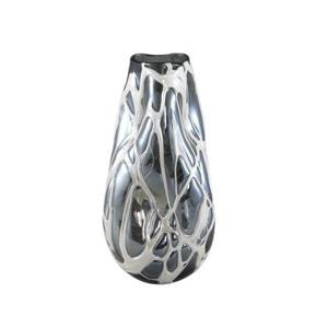 PTMD Conck Grey solid glass vase white organic S