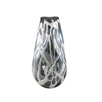 PTMD Conck Grey solid glass vase white organic S - thumbnail