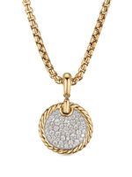 David Yurman pendentif DY Elements Disc en or 18ct serti de diamants - thumbnail