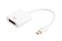 DIGITUS Mini DisplayPort Grafische adapter, mDP naar DVI-I (24+5), Full HD 60Hz, 1920 x 1080 pixels, Wit