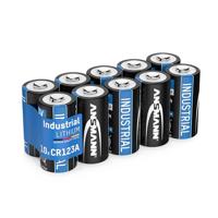 ANSMANN CR123A 3V Lithiumbatterij - Set van 10 CR123A batterijen met 3 Volt en 1700 mAh/Perfect voor camera's, alarmsystemen, zaklampen en nog veel meer - wegwerpbatterij