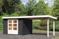 Woodfeeling | Tuinhuis Bastrup 3 met Overkapping 3,0 | Antraciet