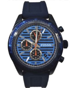 Horlogeband Fossil BQ2211 Silicoon Blauw 22mm