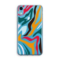 Colored Zebra: iPhone XR Transparant Hoesje