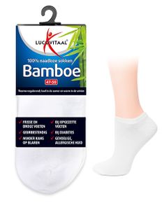 Bamboe enkelsok wit maat 39-42