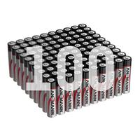 Ansmann Batterijen AAA 100 stuks - Alkaline Micro Batterij ideaal voor feeënverlichting, LED zaklamp, speelgoed, afstandsbediening, weerstation, radio, nachtlampje, klok