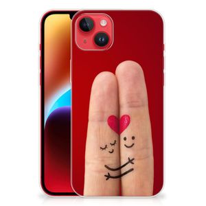 iPhone 14 Plus Silicone Back Cover Liefde - Origineel Romantisch Cadeau