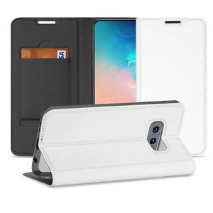 Samsung Galaxy S10e Stand Case Hoesje Wit met Pashouder