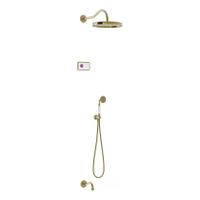 Regendouche set electronisch Tres Shower Technology Classic | Inbouw | Thermostaatkraan | 3-weg | Vintage | Messing oud - thumbnail