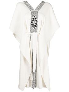 VOZ caftan Estrella à taille nouée - Blanc