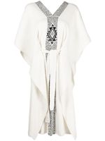 VOZ caftan Estrella à taille nouée - Blanc