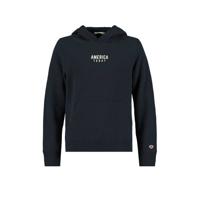 America Today Junior hoodie Steven JR met tekst deep blue