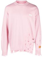 Heron Preston pull en laine à logo brodé - Rose