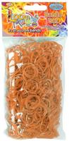 Loom Twister loombandjes junior rubber oranje 603 delig