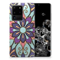 Samsung Galaxy S20 Ultra TPU Case Purple Flower - thumbnail