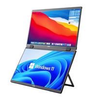 Lipa HDR-72 Dual Portable monitor Full HD - Foldable opvouwbaar scherm - Beeldscherm - Ultrawide monitor - 2x 15.6 inch - Tri-screen- Triple monitor - 60 Hz - HDR en IPS