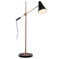 Artdelight Design leeslamp Obscur zwart met roodkoper VL OBSCUR ZW