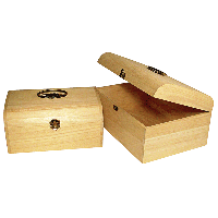 Houten sieradenkistje/opberg kistje - 24 x 16 x 11 cm