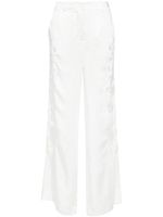 P.A.R.O.S.H. pantalon droit à broderies - Blanc