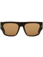 Gucci Eyewear lunettes de soleil à monture rectangulaire - Marron