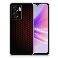 OPPO A77 | A57 5G TPU bumper Geruit Rood - thumbnail