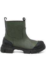 GANNI bottines à bout contrastant - Vert