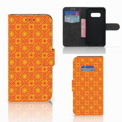 Samsung Galaxy S10e Telefoon Hoesje Batik Oranje Samsung Galaxy S10e Telefoon Hoesje Batik Oranje