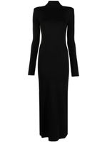 Saint Laurent robe mi-longue à col montant - Noir