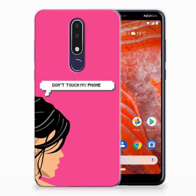 Nokia 3.1 Plus Silicone-hoesje Woman Don't Touch My Phone