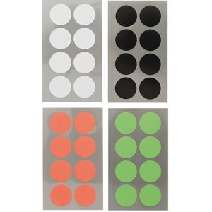 Hobby stickers - 128x stuks - D25 mm - kleurenmix - ronde stickers - Kantoor stickers - Etiketten