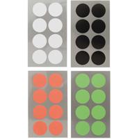 Hobby stickers - 128x stuks - D25 mm - kleurenmix - ronde stickers - Kantoor stickers - Etiketten - thumbnail