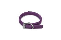 Beeztees Buffalo - Halsband Hond - Leer - Paars - 17-21 cm